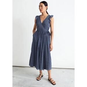 & Other Stories Blue Midi Dress